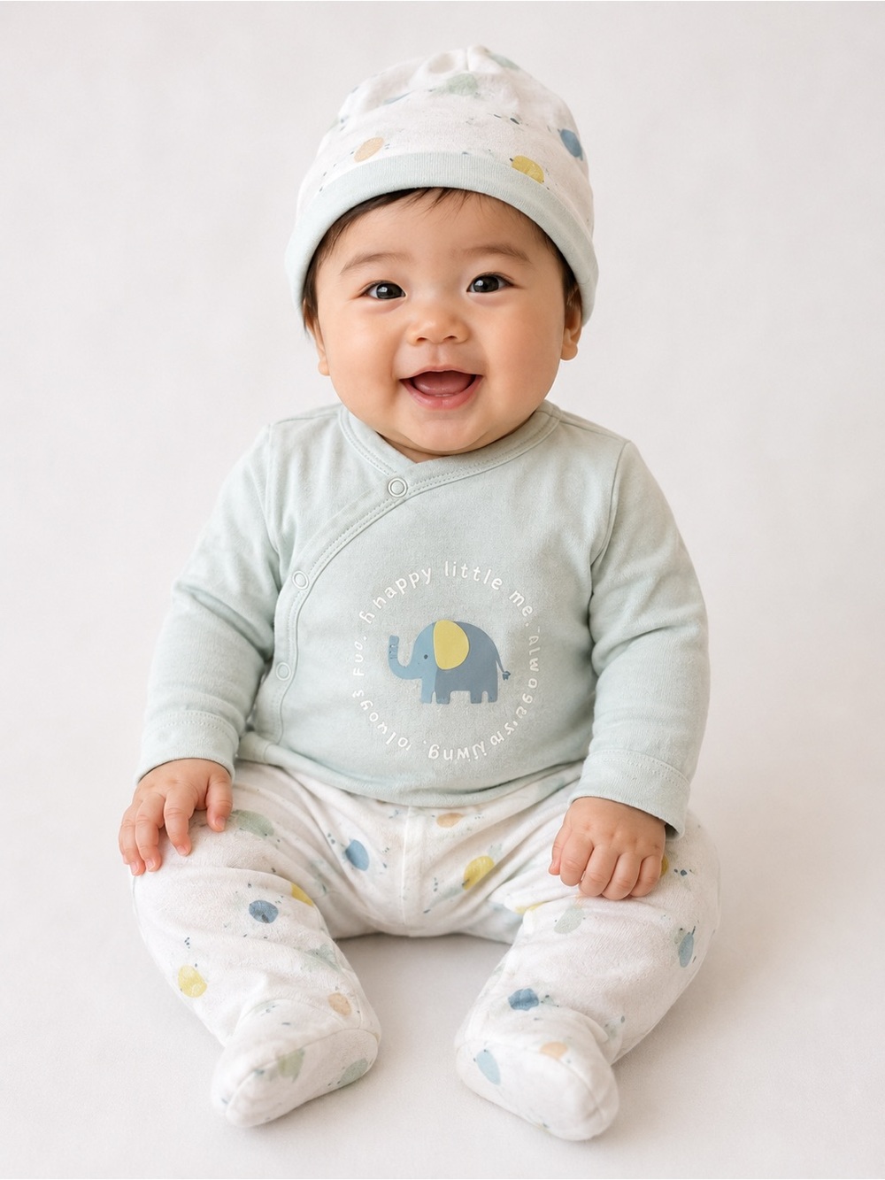 NWOT Gerber Mint Green Set with Elephant Print